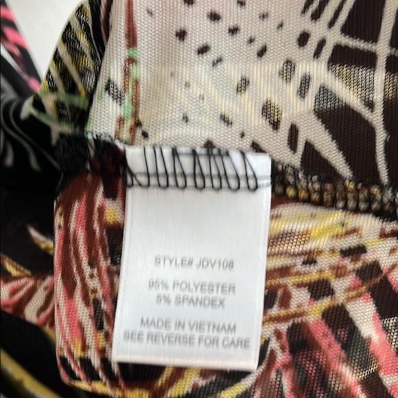 Tropical Black and White Palm Leaf Swim Coverup - Picture 3 of 8